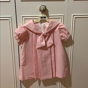 Seersucker little girls dress.